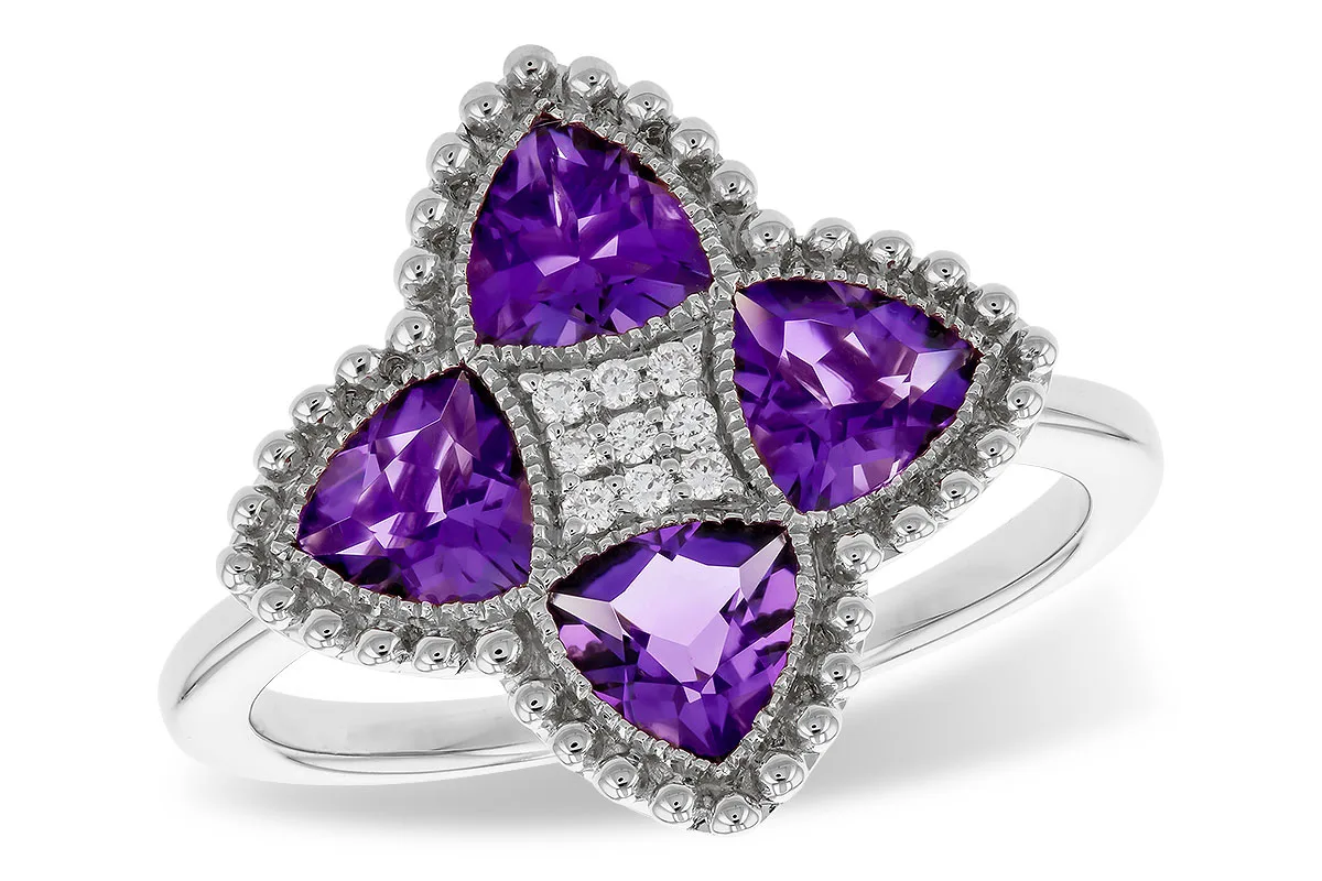 Amethyst Ring in white gold