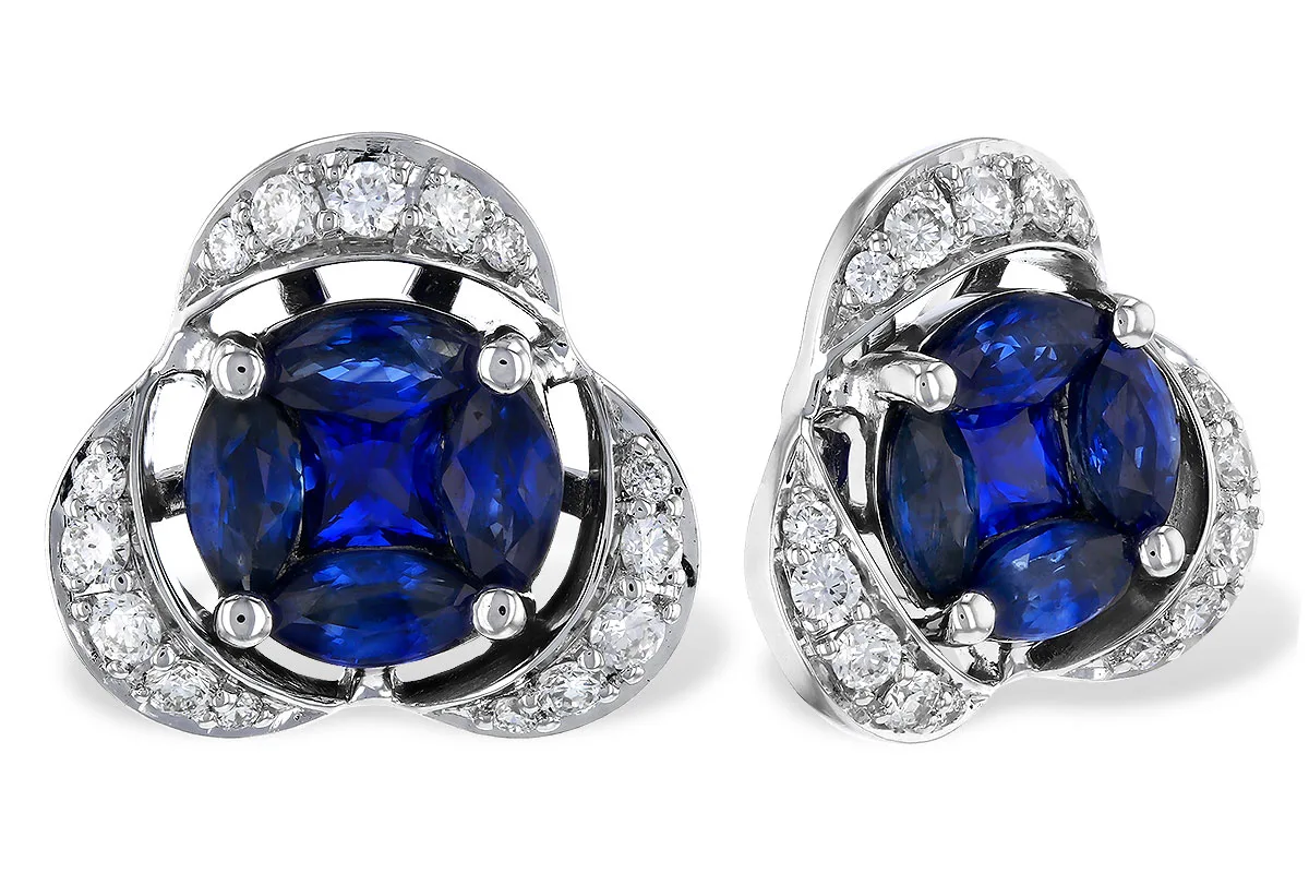 Sapphire Earrings in white gold