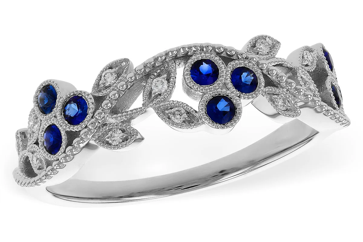 Sapphire Wedding Band in white gold