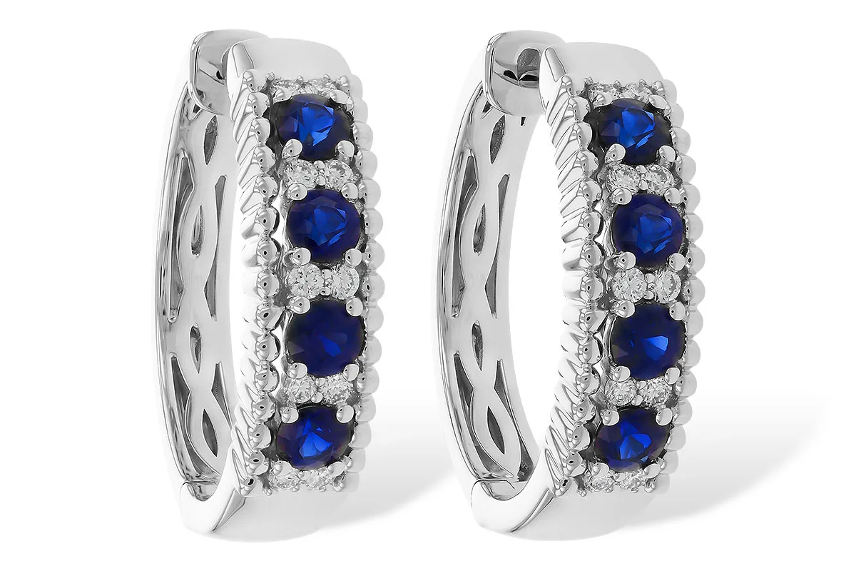Sapphire Earrings in white gold