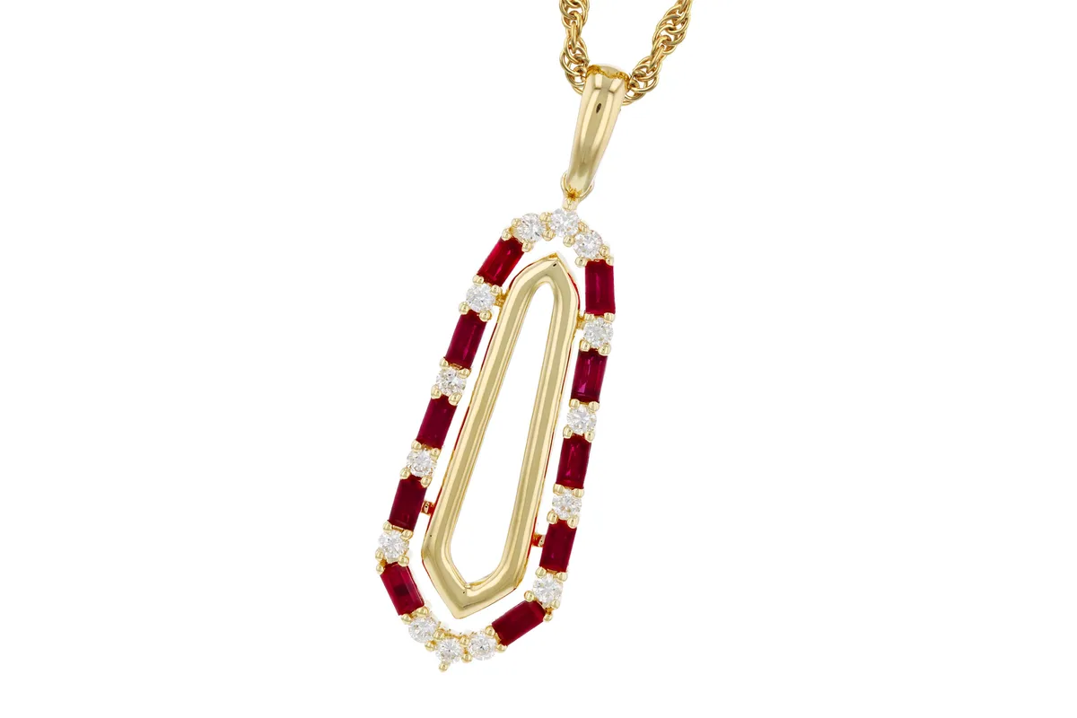 Ruby Necklace in yellow gold