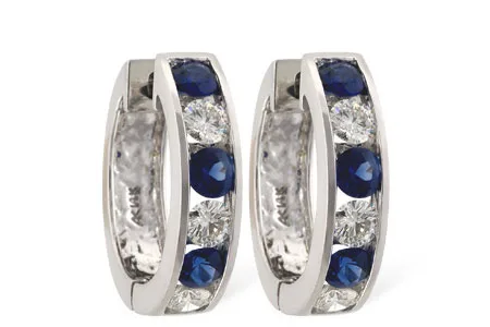 Sapphire Earrings in white gold