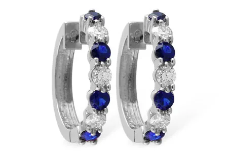 Sapphire Earrings in white gold