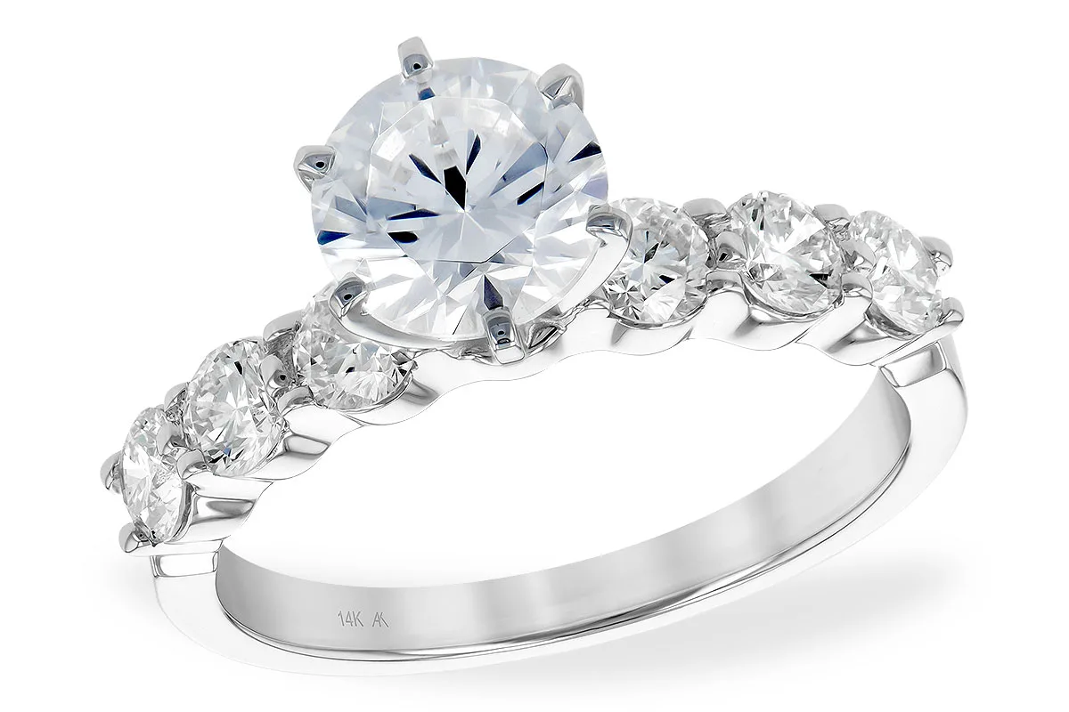 Diamond Semi-Mount Engagement Ring in white gold