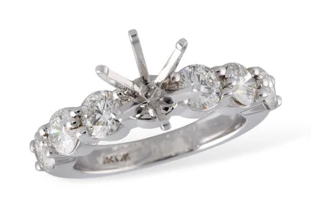 Diamond Semi-Mount Engagement Ring in white gold