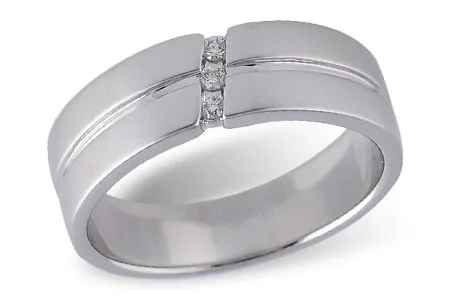 Men's Diamond Wedding Band in white gold