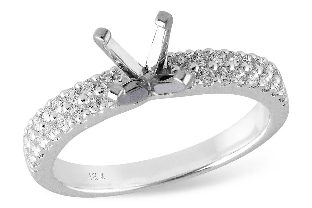 Diamond Semi-Mount Engagement Ring in white gold