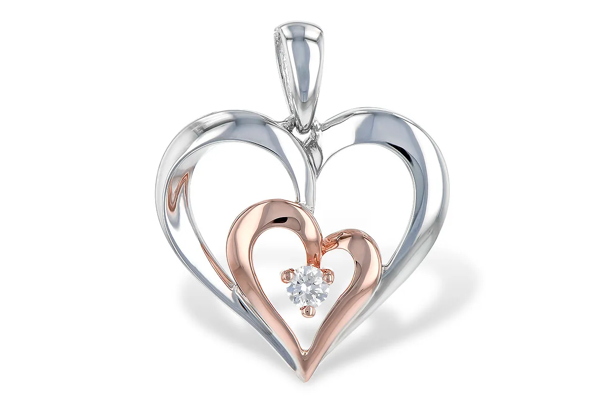 Diamond Pendant in two-tone (reversed)
