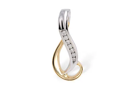 Diamond Pendant in two-tone