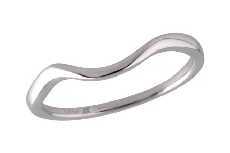 Gold Wedding Band in white gold