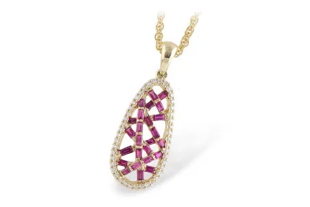 Ruby Necklace in yellow gold