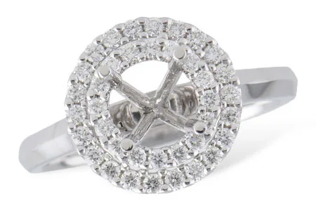 Diamond Semi-Mount Engagement Ring in white gold