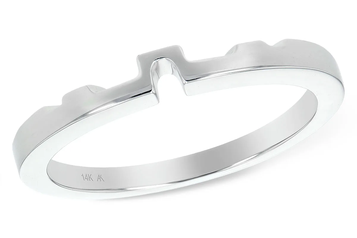 Gold Wedding Band in white gold