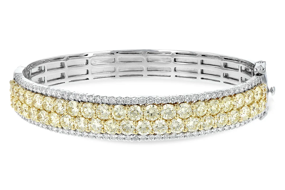 Yellow Diamond Bangle in two-tone (reversed)