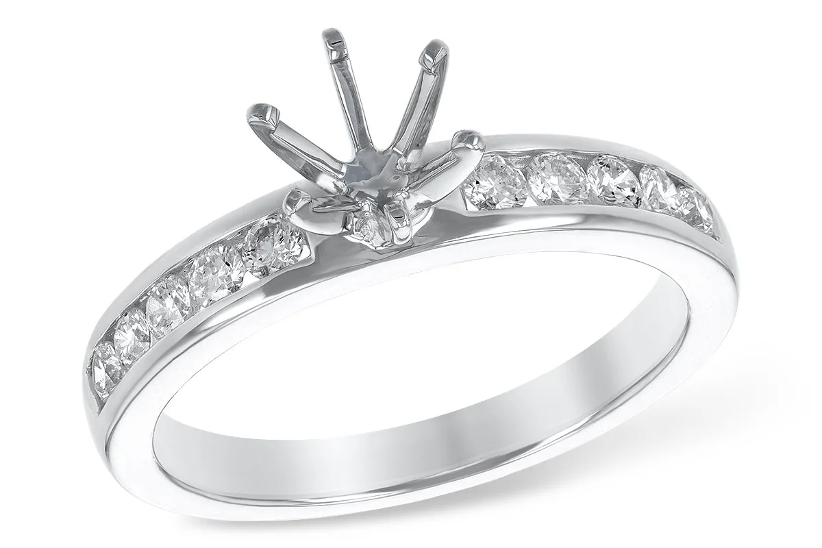 Diamond Semi-Mount Engagement Ring in white gold