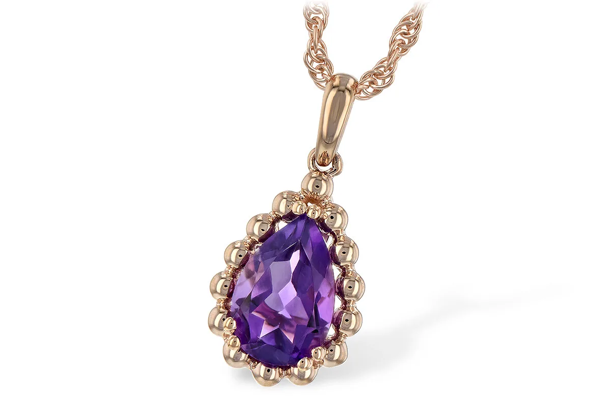 Amethyst Necklace in rose gold