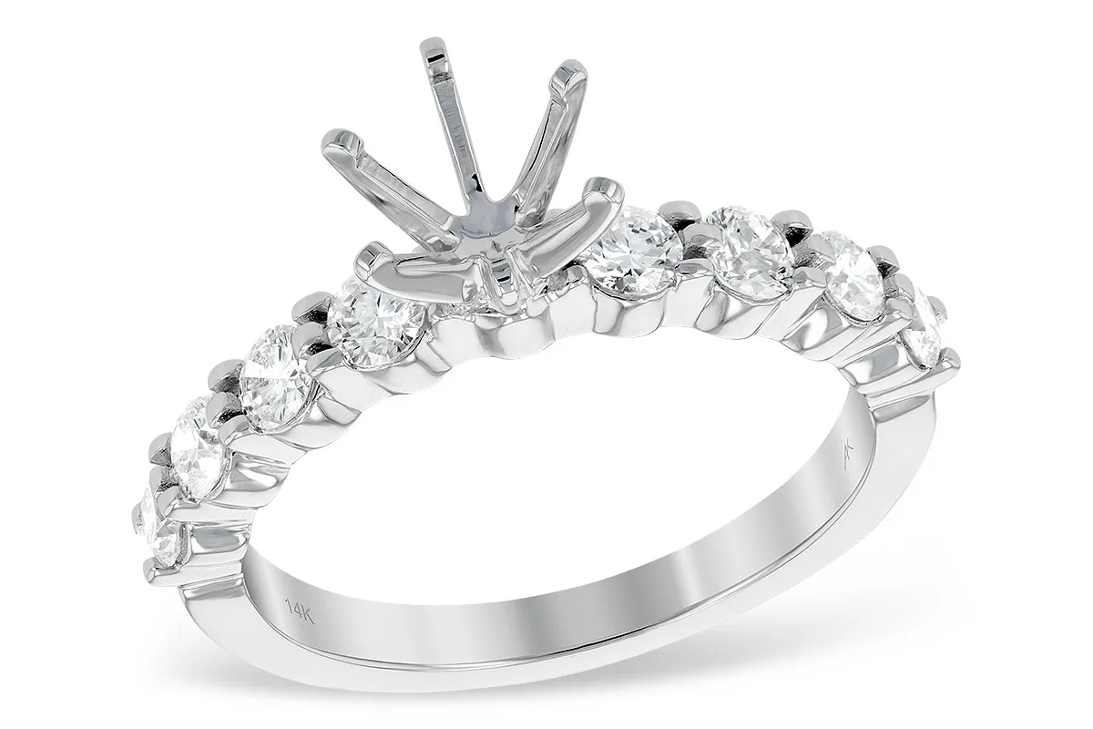 Diamond Semi-Mount Engagement Ring in white gold