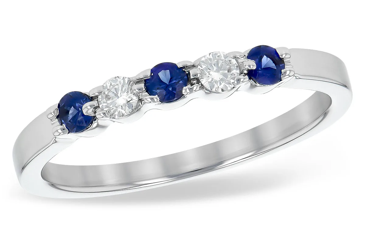 Sapphire Wedding Band in white gold