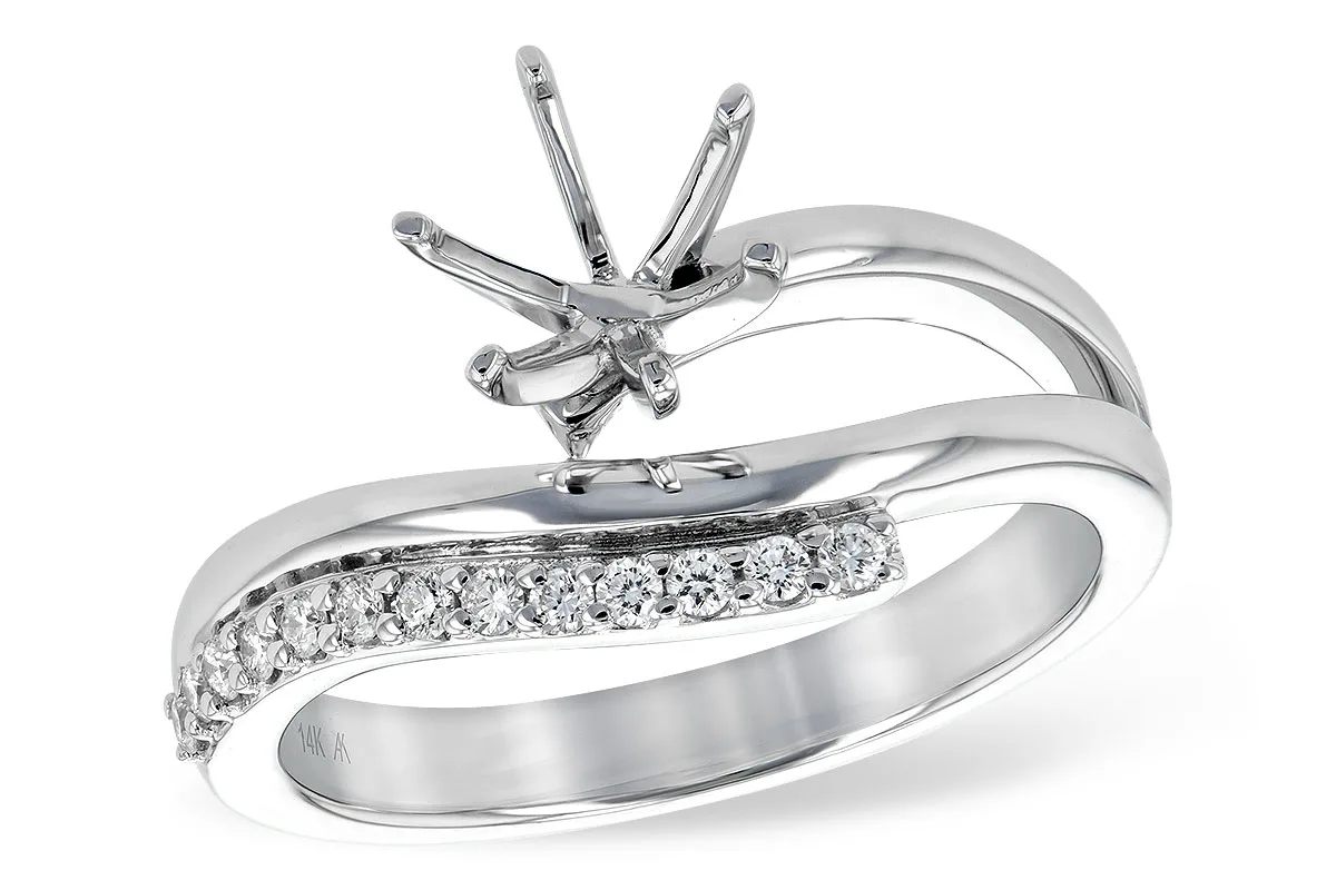 Diamond Semi-Mount Engagement Ring in white gold