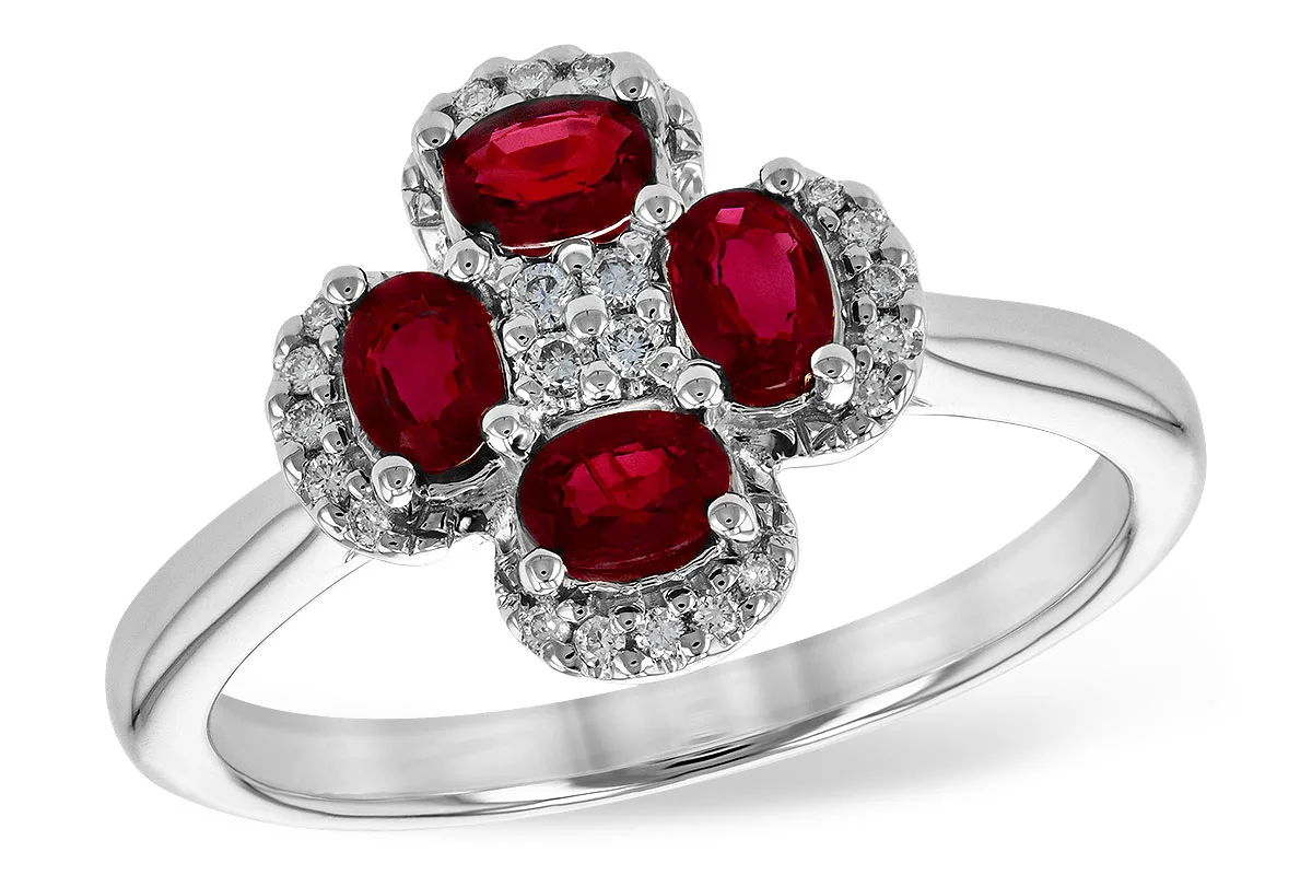 Ruby Ring in white gold