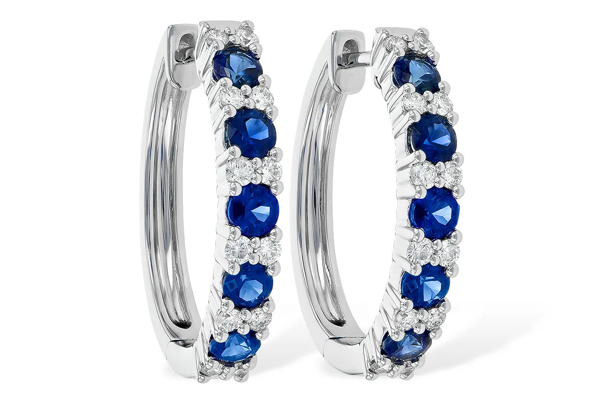 Sapphire Earrings in white gold