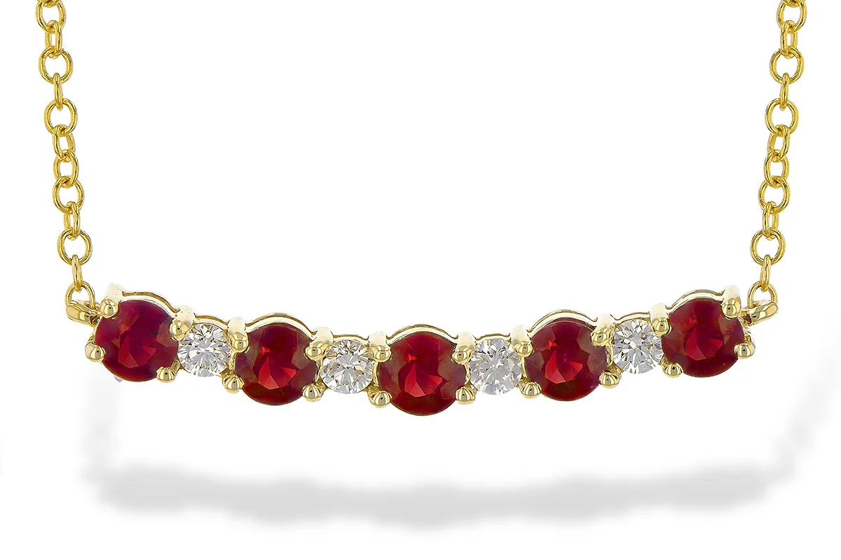 Ruby Necklace in yellow gold