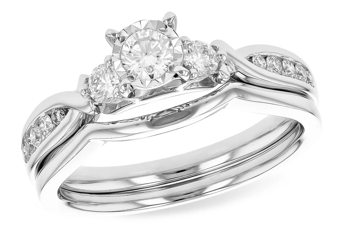 Diamond Wedding Set in white gold