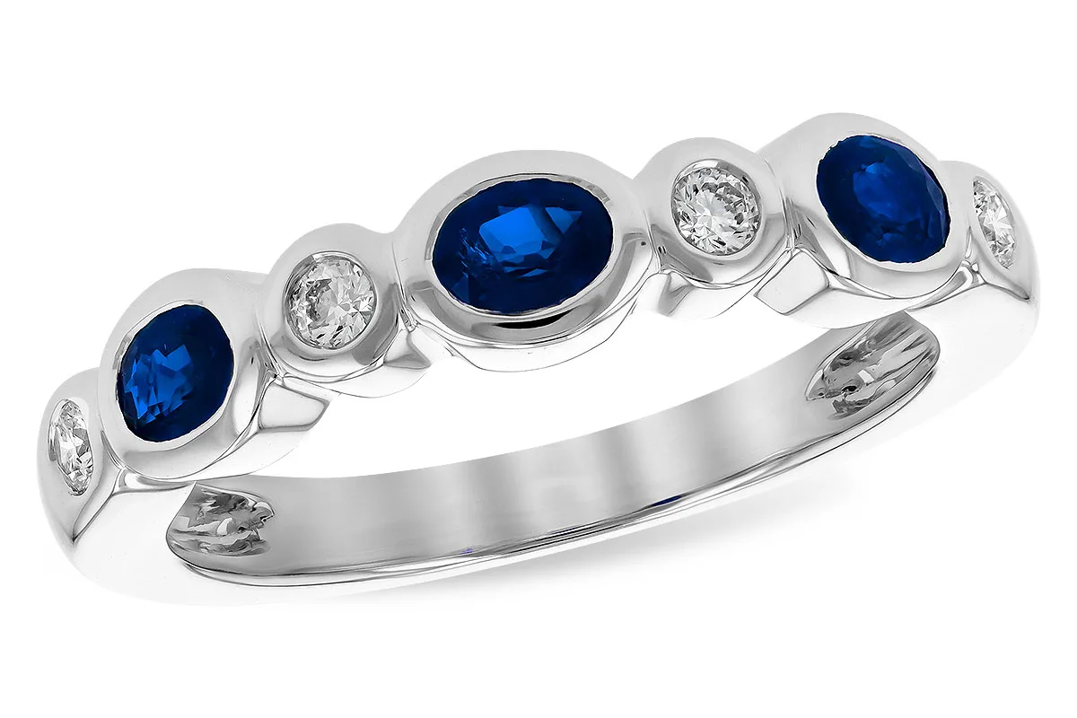 Sapphire Wedding Band in white gold