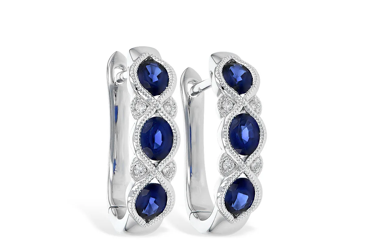 Sapphire Earrings in white gold