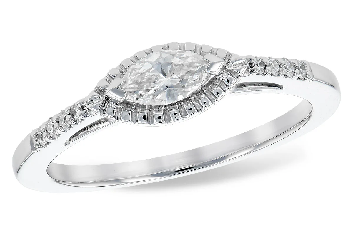 Marquise Diamond Ring in white gold