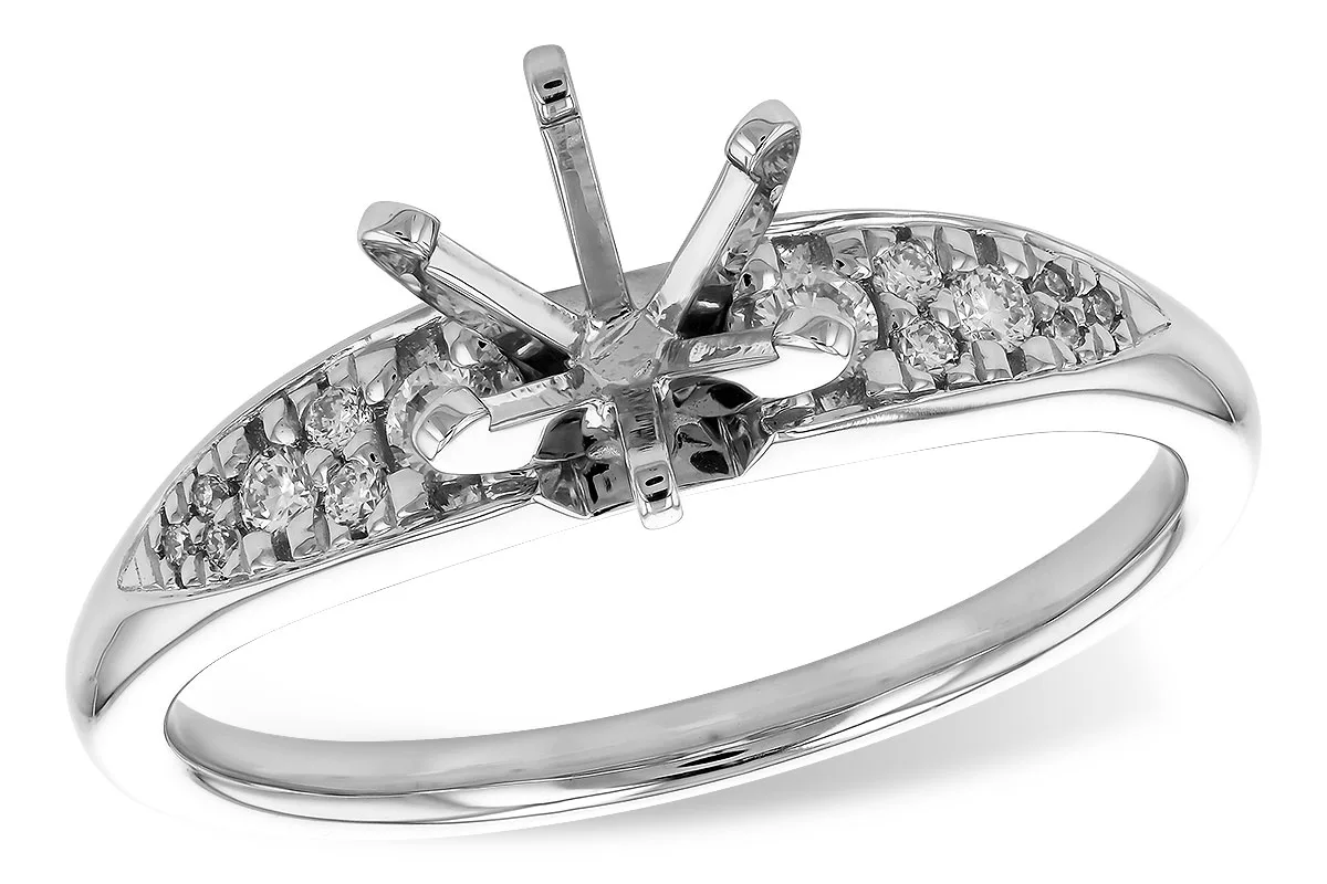 Diamond Semi-Mount Engagement Ring in white gold