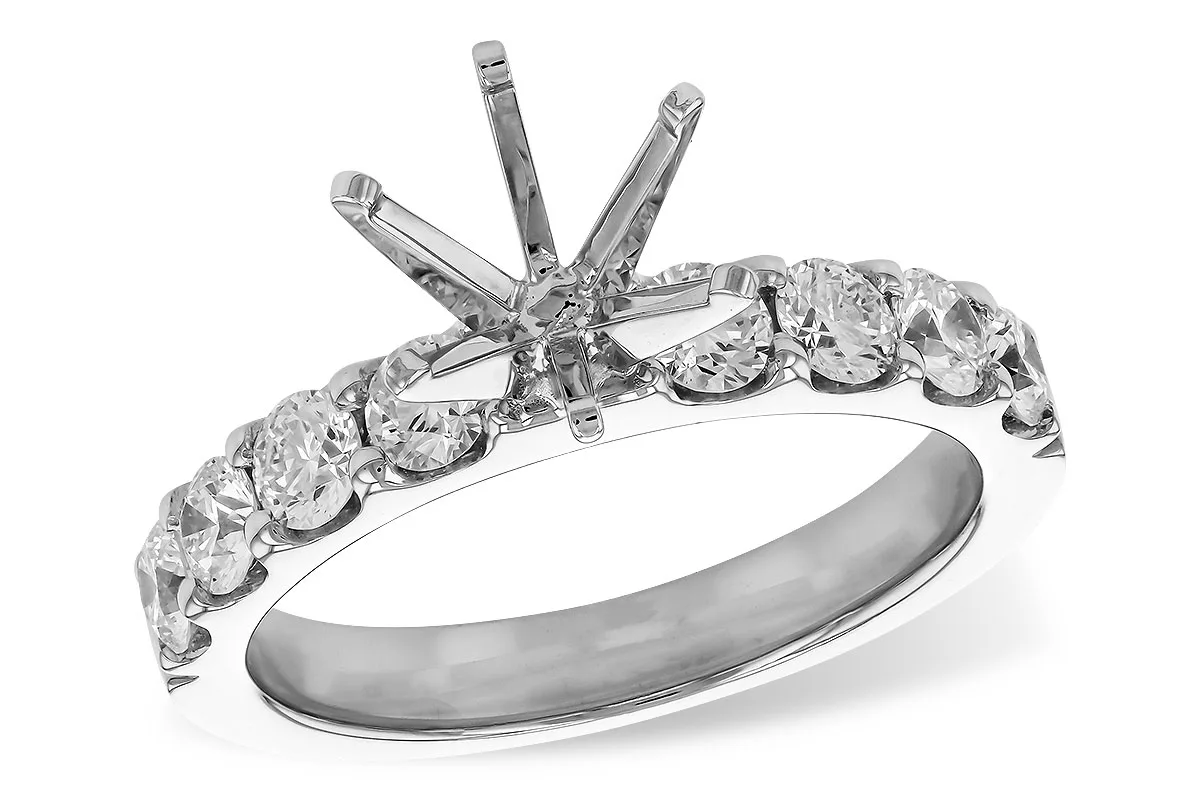 Diamond Semi-Mount Engagement Ring in white gold
