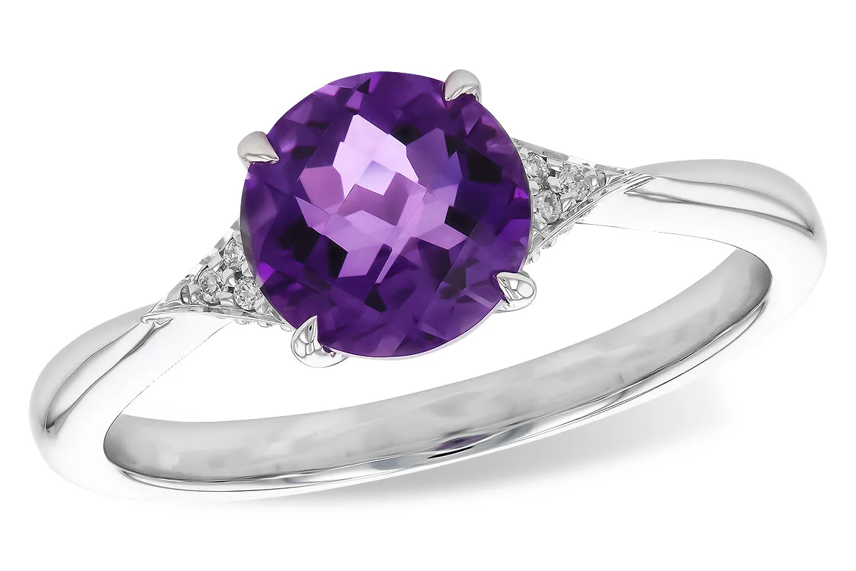Amethyst Ring in white gold