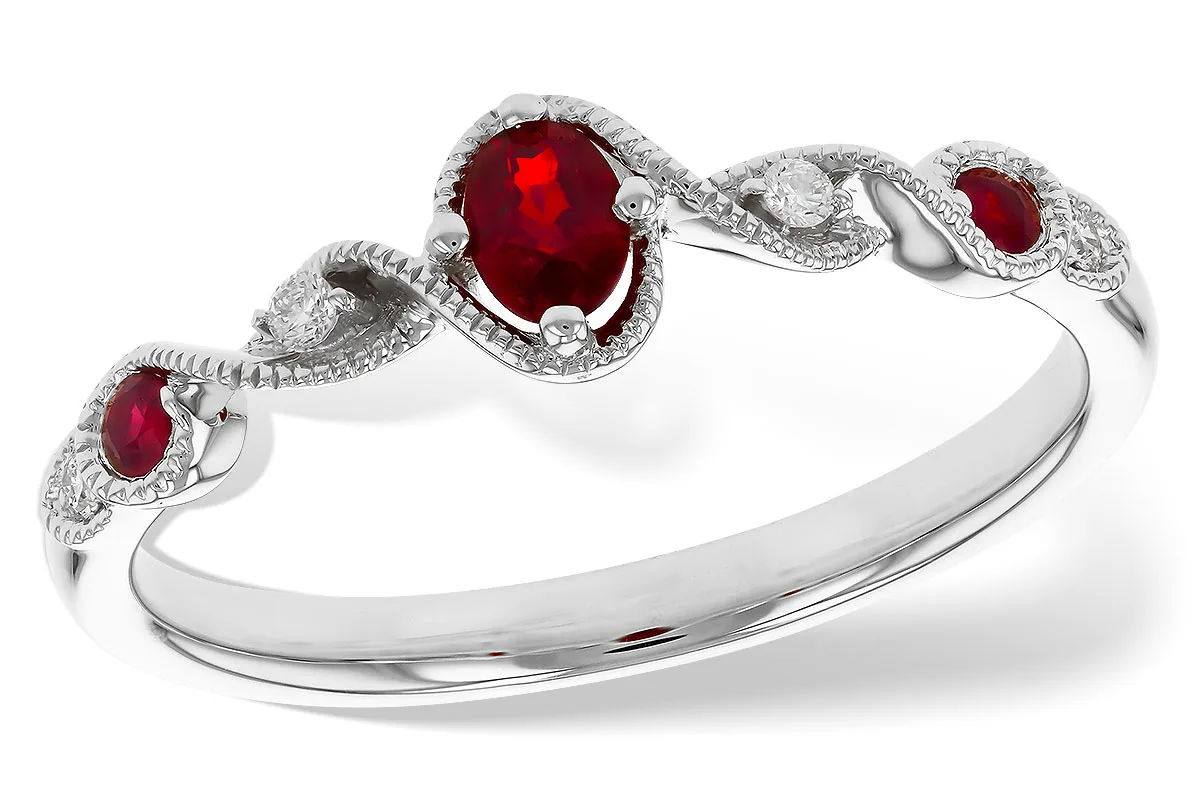 Ruby Ring in white gold