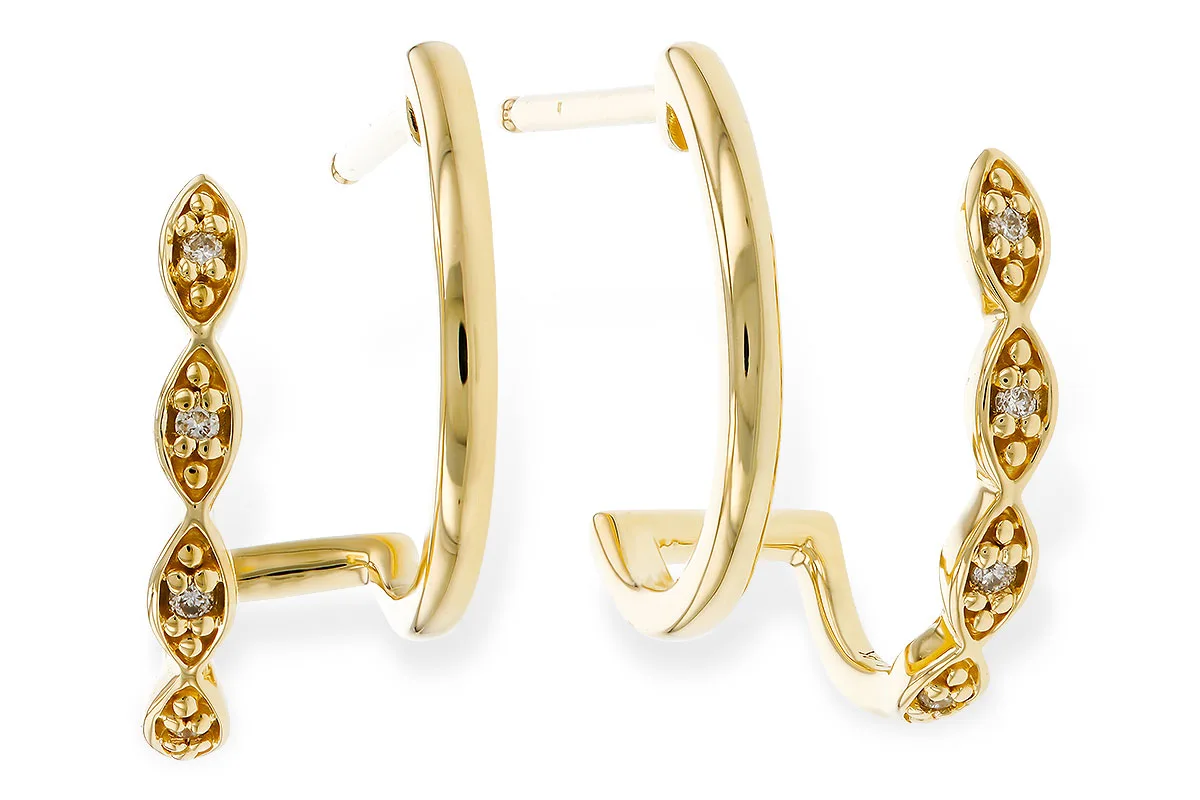 Diamond Earrings in yellow gold