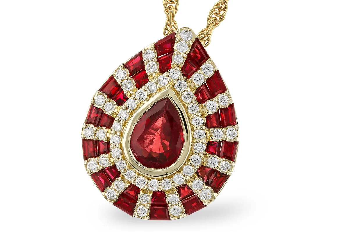 Ruby Necklace in yellow gold