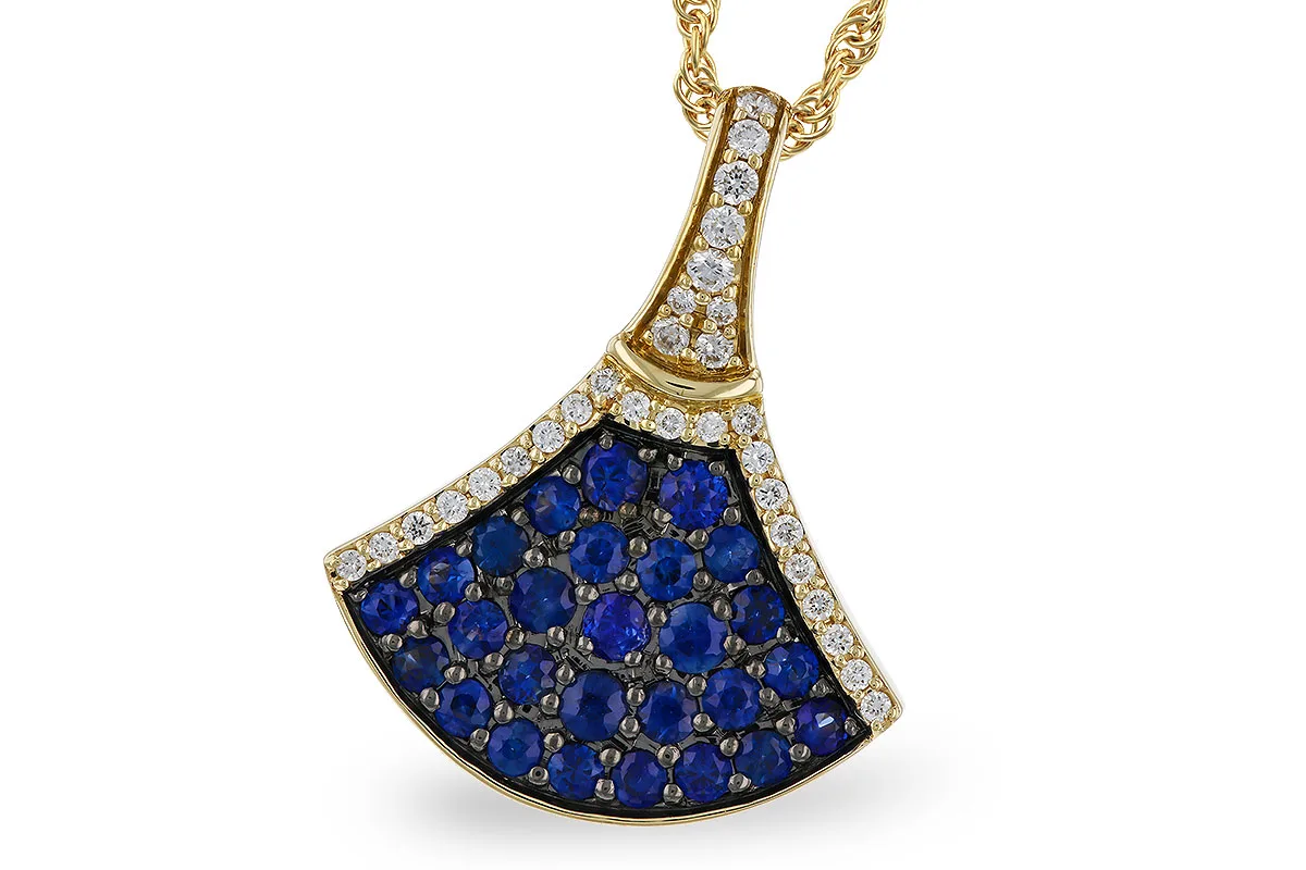 Sapphire Necklace in yellow gold
