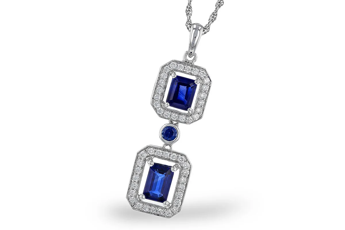 Sapphire Necklace in white gold