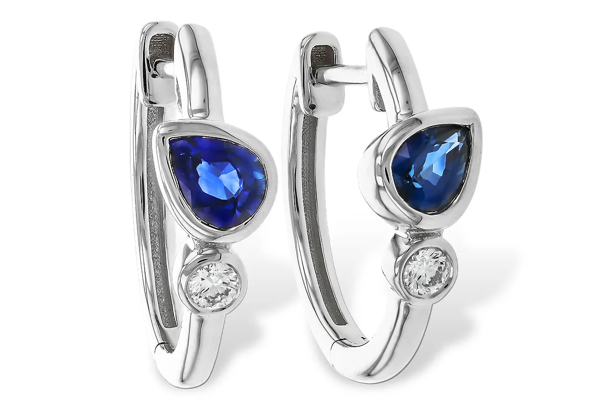 Sapphire Earrings in white gold