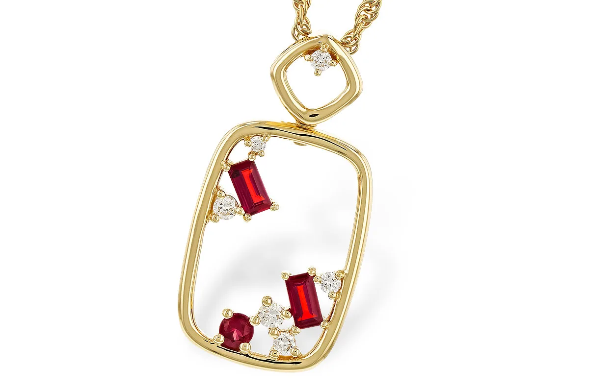 Ruby Necklace in yellow gold