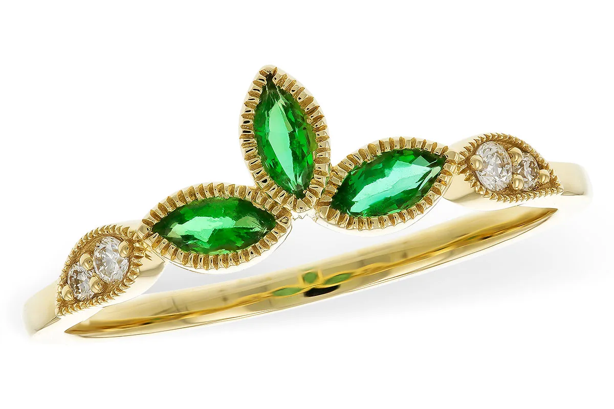 Emerald Ring Enhancer in yellow gold