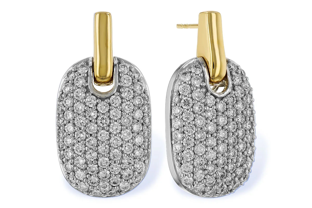 Diamond Earrings in yellow & white