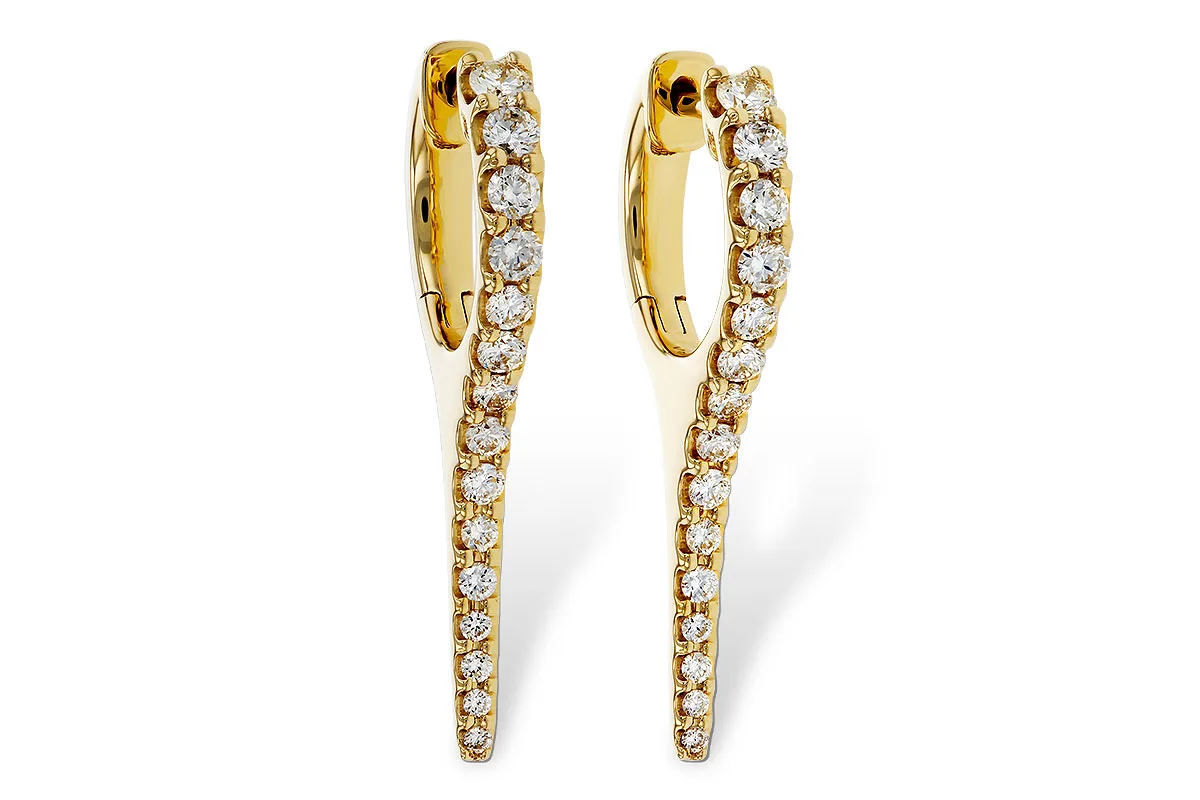 Diamond Earrings in yellow gold