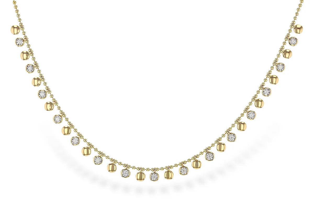 Diamond Necklace in yellow gold