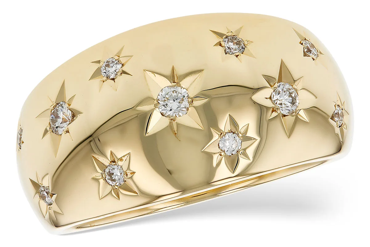Diamond Wedding Band in yellow gold
