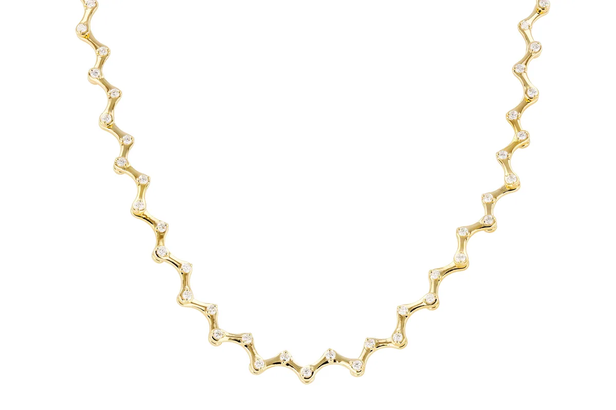 Diamond Necklace in yellow gold