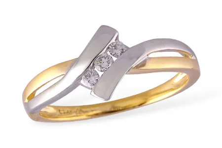 Diamond Ring in two-tone