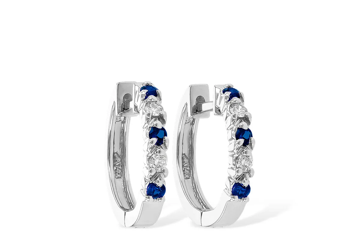 Sapphire Earrings in white gold