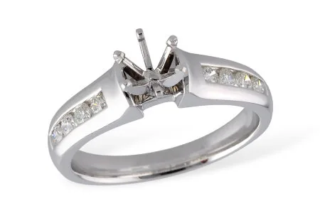 Diamond Semi-Mount Engagement Ring in white gold