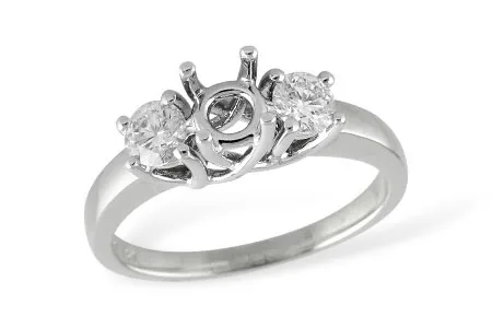 Diamond Semi-Mount Engagement Ring in white gold